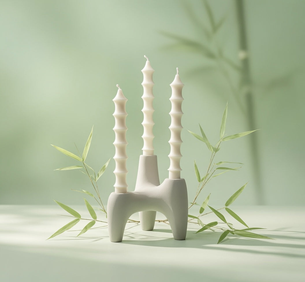 Bambus Candle Nature 3er-Set