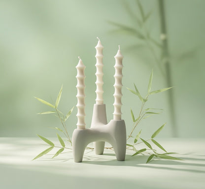 Bambus Candle Nature 3er-Set